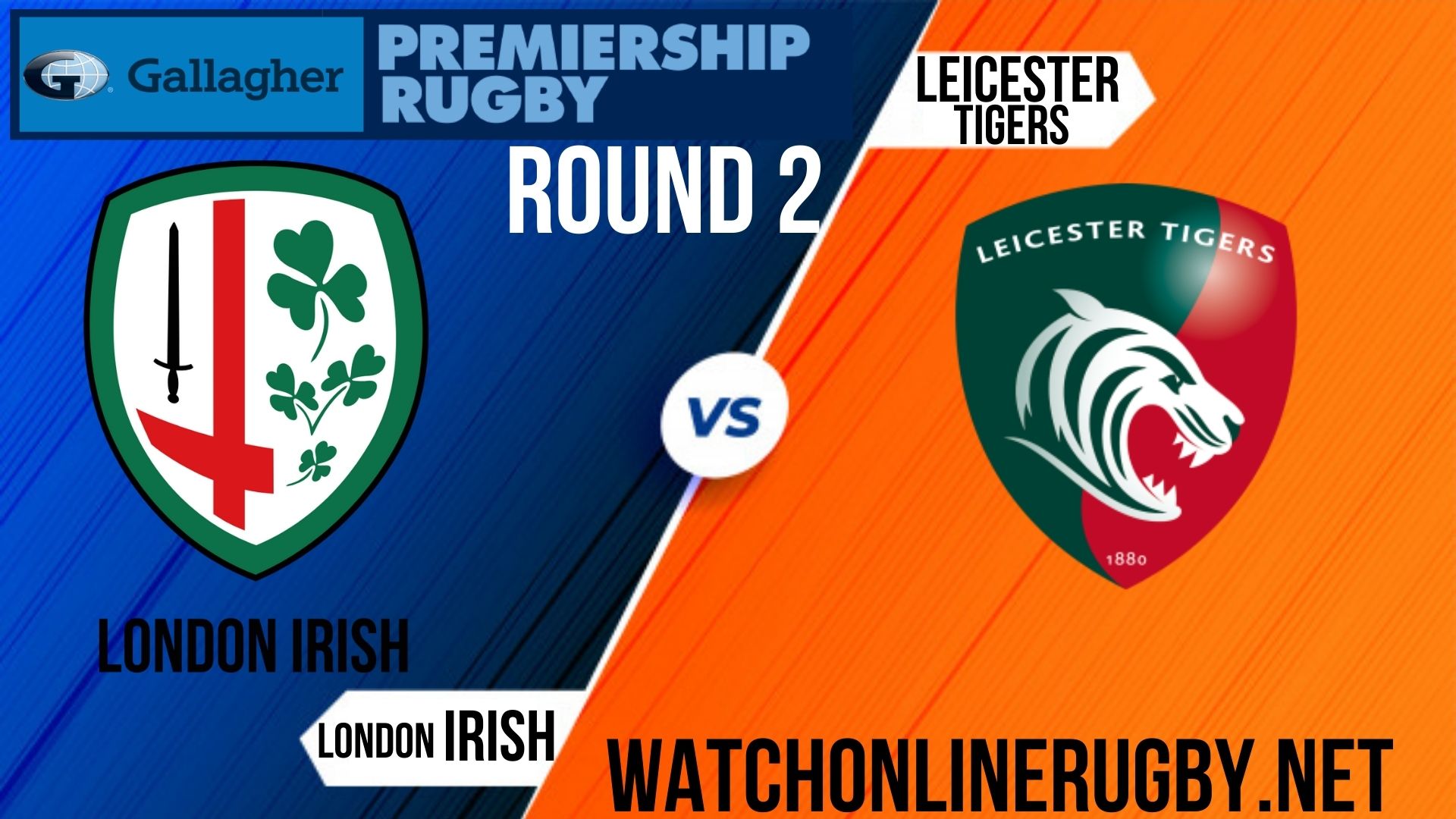 leicester tigers v london irish live stream